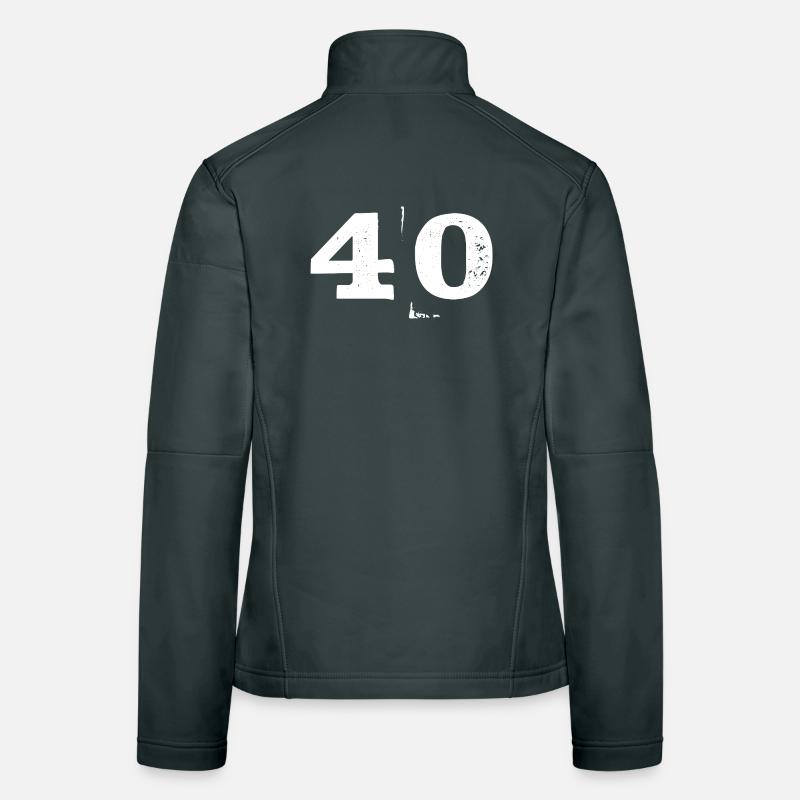 Grunge Quarante Chiffres Texture 40 Veste en tissu softshell Femme