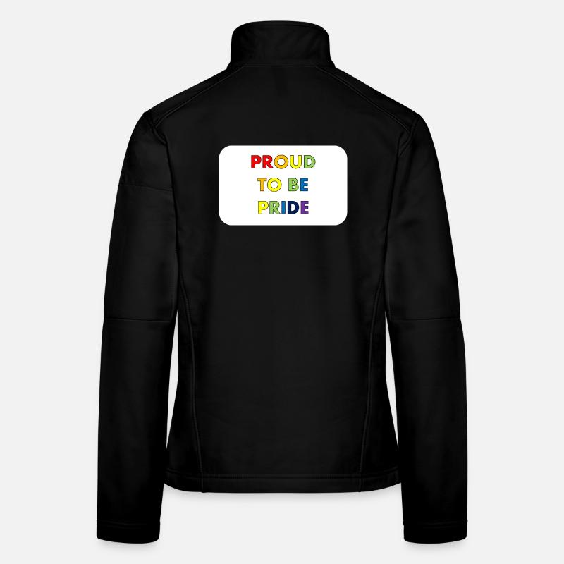 Proud to be Pride Stolz im Regenbogenstil Frauen Softshelljacke