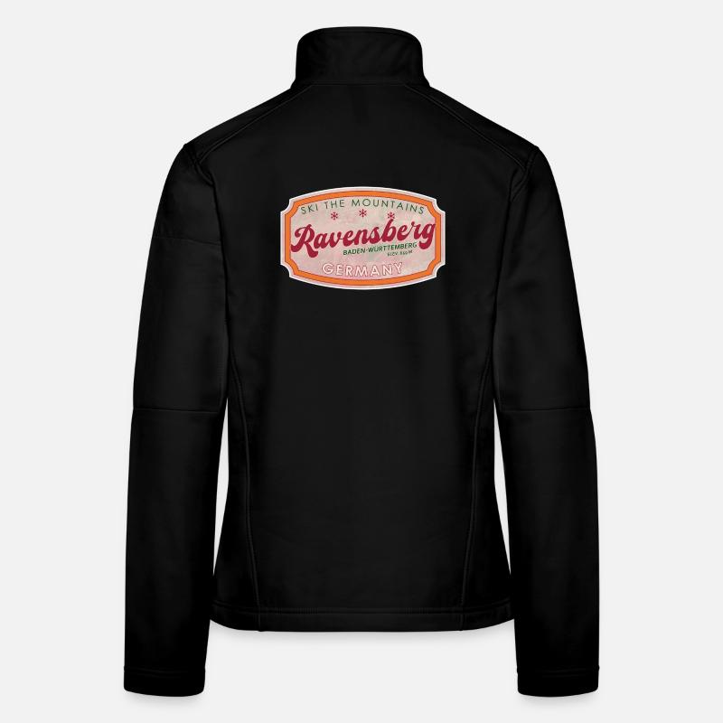 Ravensberg Alpine Ski Vintage Abzeichen - Frauen Softshelljacke - Schwarz