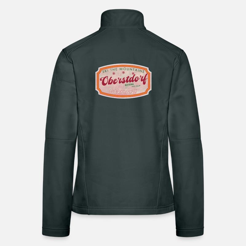 Oberstdorf Bavaria Retro Ski-Marke Frauen Softshelljacke
