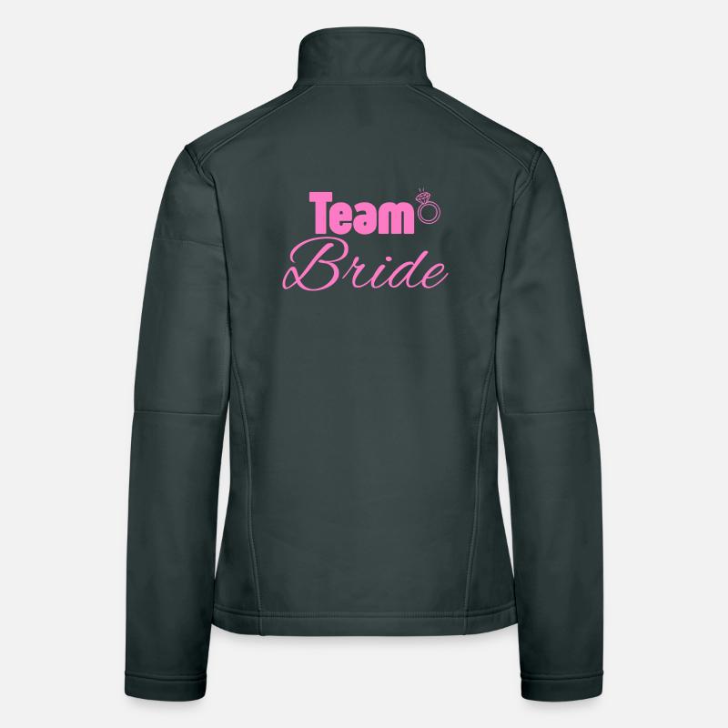 Team Bride: Pink Ring Logo Frauen Softshelljacke
