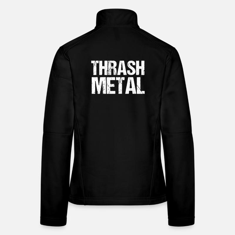 Thrash Metal Grunge-Typografie Frauen Softshelljacke