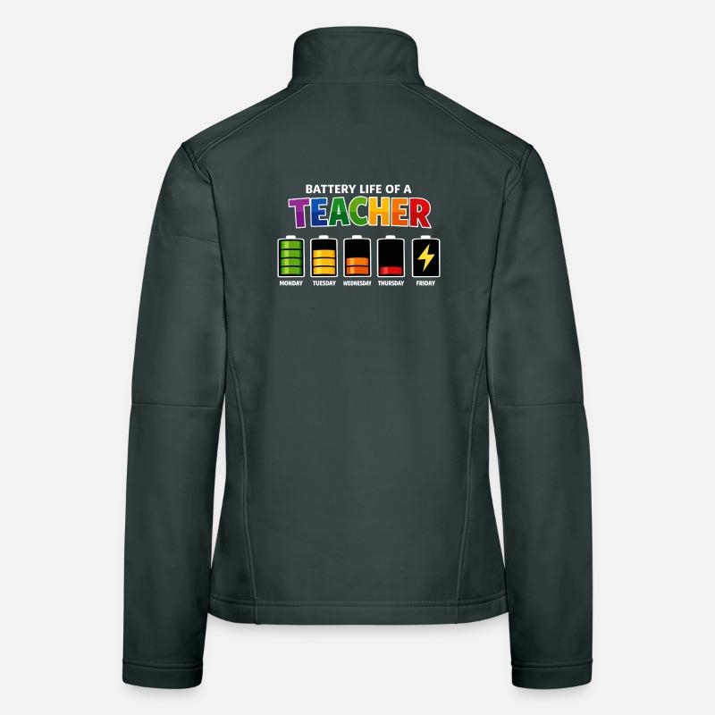 Akkulaufzeit eines Lehrers Frauen Softshelljacke