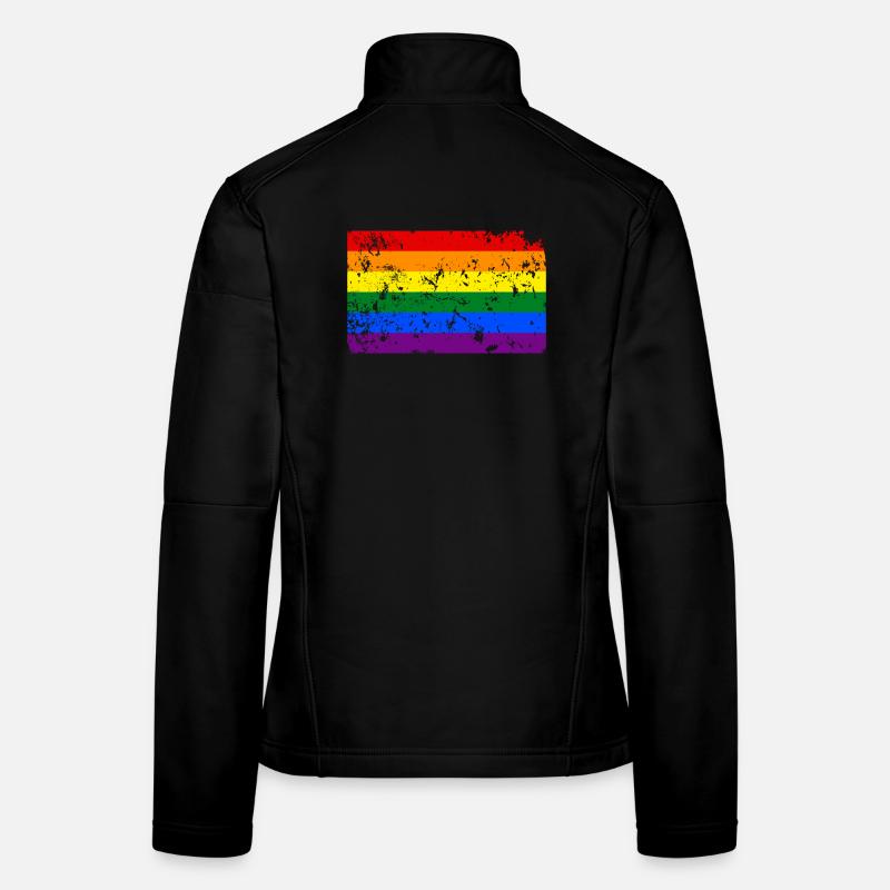 Lgbt flag vintage effect Women's Softshell Jacket