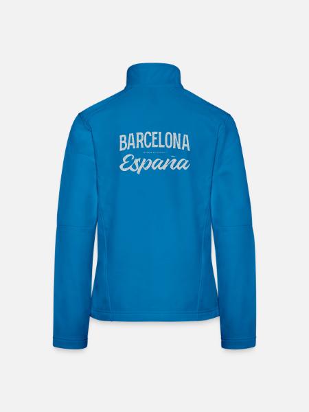Conception du scénario Barcelona España - Veste en tissu softshell Femme - noir - Dos