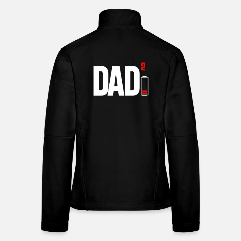 Dad Power Squared Battery Icon Women's Softshell Jacket