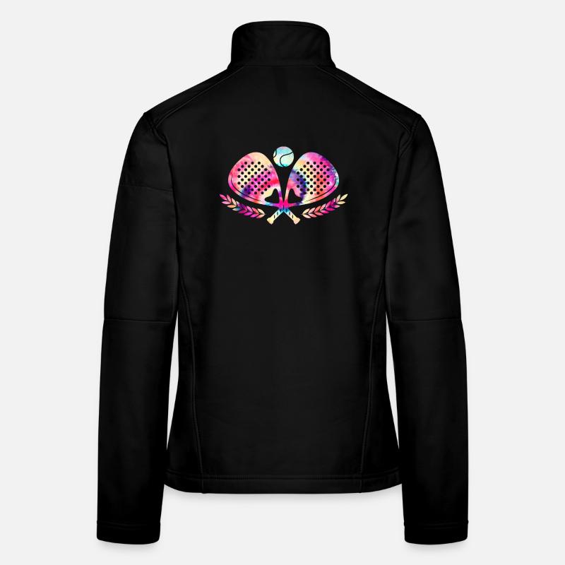 Padel Tennis Krawatte gefärbt Frauen Softshelljacke