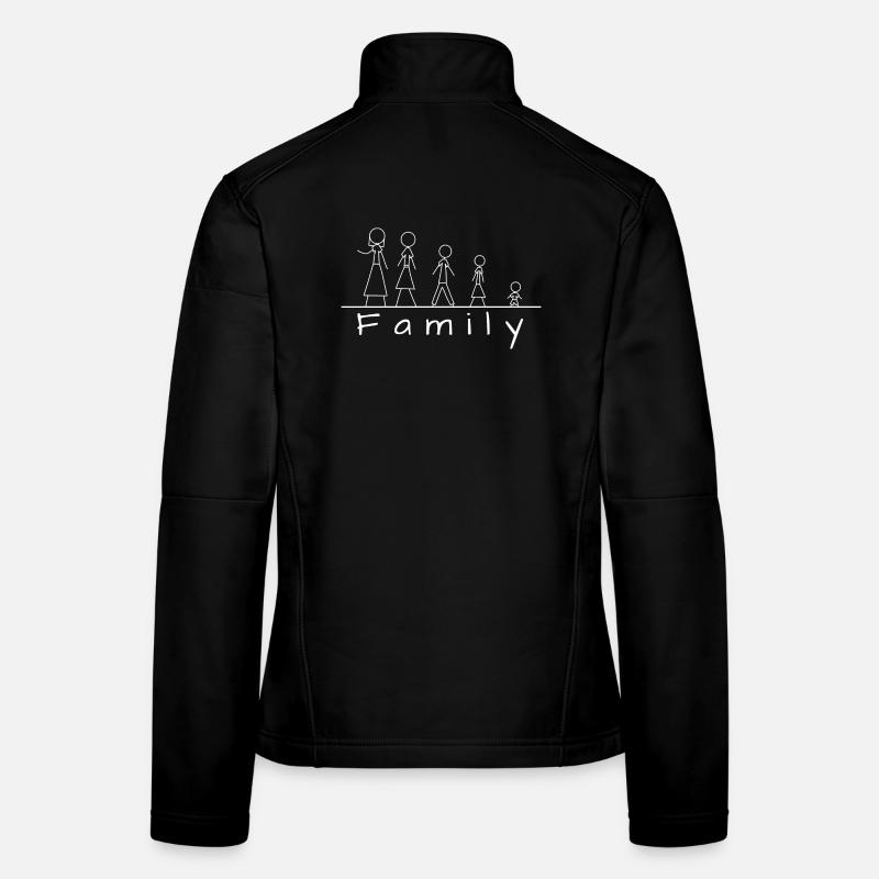 Famille de figurines en bâton Veste en tissu softshell Femme