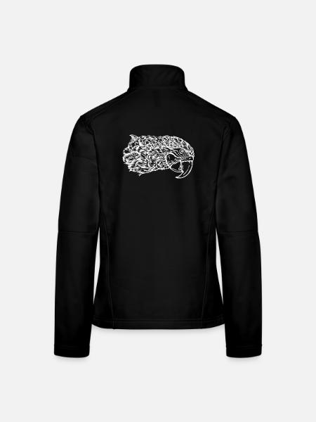 Papagei Tier Vogel Zoo Afrika Tropisch Urwald - Frauen Softshelljacke - Schwarz - Hinten