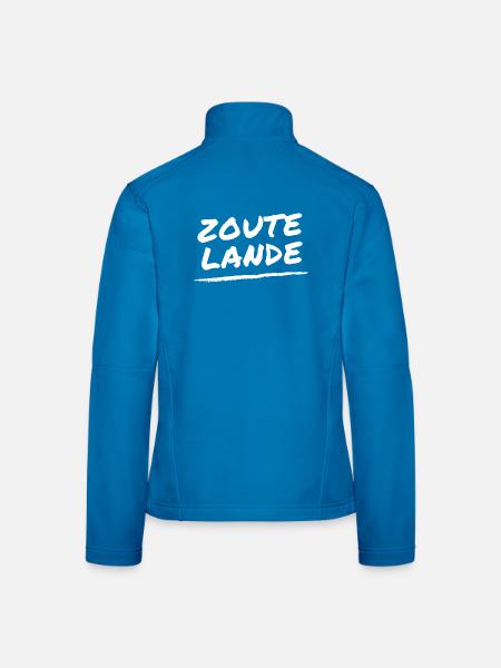 Zoutelande Schriftzug - Frauen Softshelljacke - Schwarz - Hinten