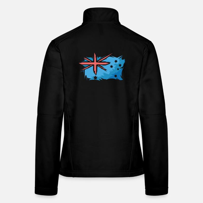 Australia Flag Illustration Art Sign Logo Women's Softshell Jacket