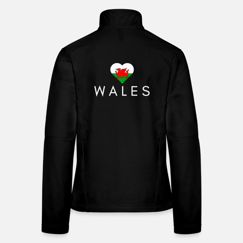 Heart with Welsh flag, master Wales Women's Softshell Jacket