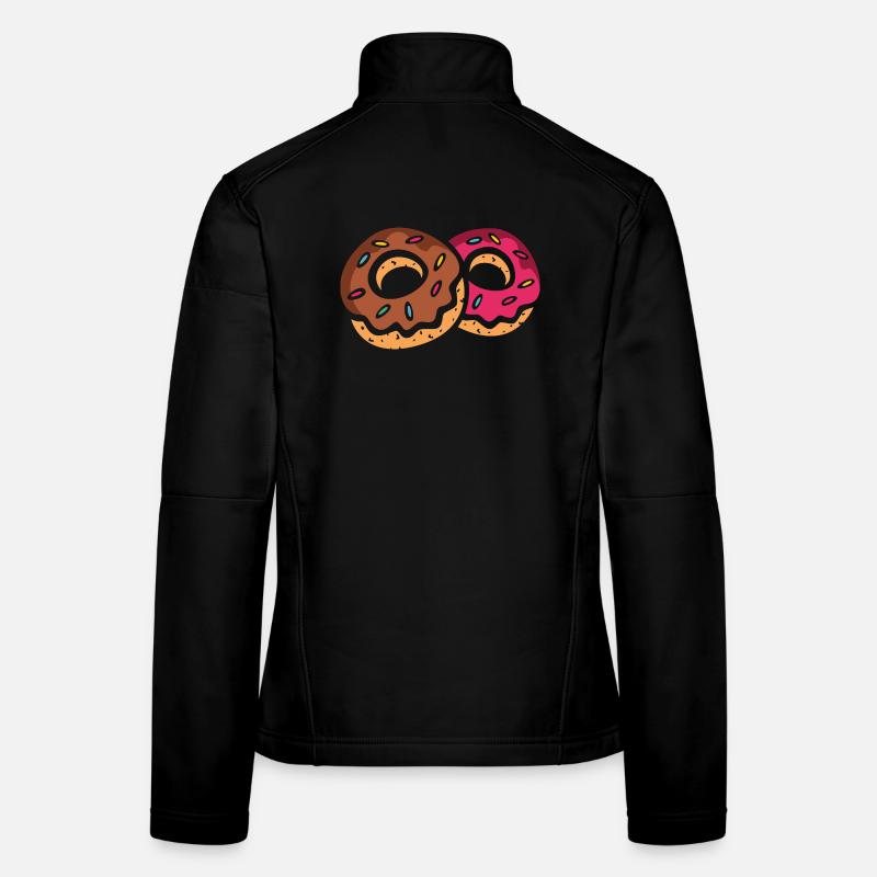 Two colorful donuts with icing Women's Softshell Jacket