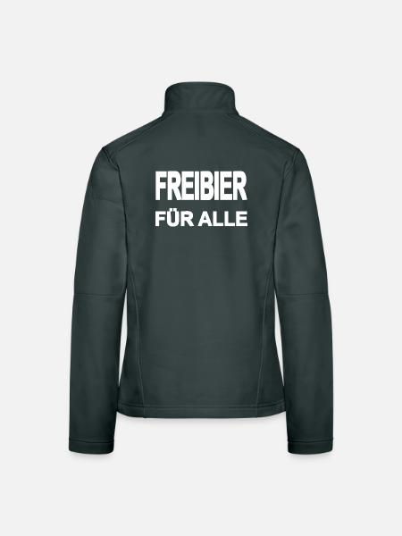 free beer - Women's Softshell Jacket - mouse grey - Back
