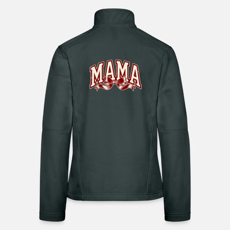 Mom Bow Red – Strong Mom Statement Women's Softshell Jacket