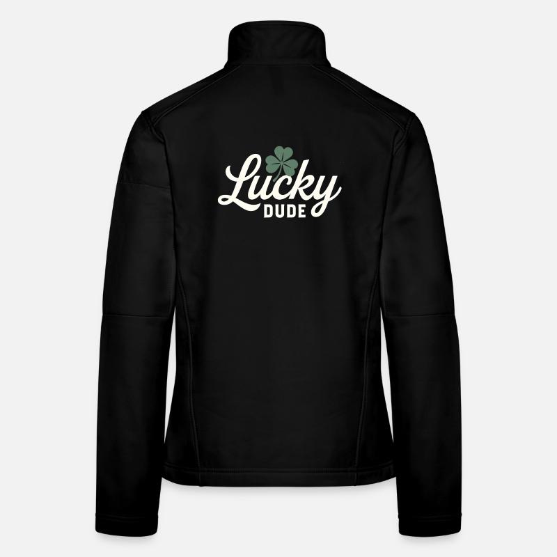 Lucky Dude with Four Leaf Clover  Women's Softshell Jacket