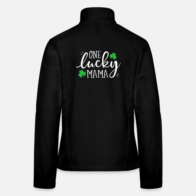 One Lucky Mama Clover Tee Women's Softshell Jacket