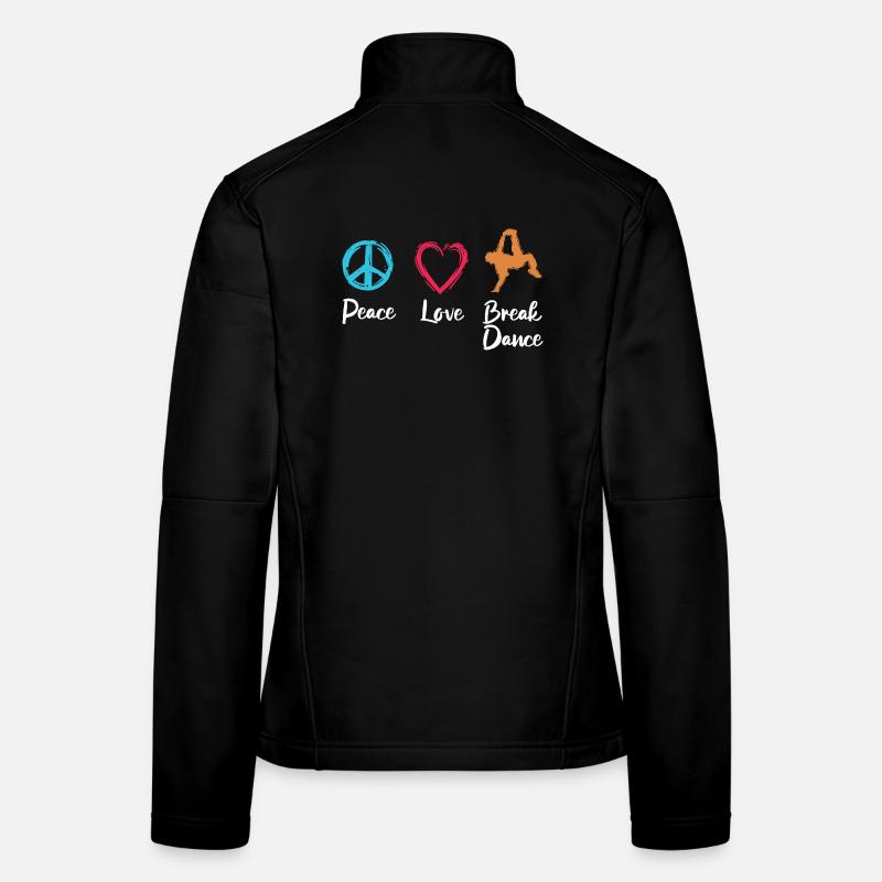 Breakdance Paix Amour Veste en tissu softshell Femme