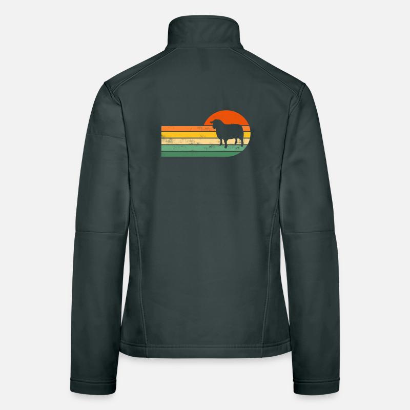 Moutons Veste en tissu softshell Femme