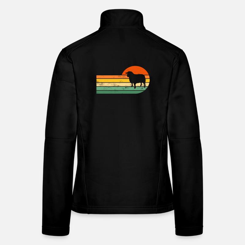 Moutons Veste en tissu softshell Femme