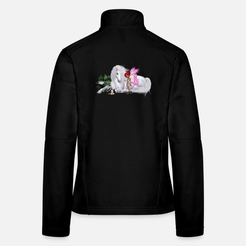 Wunderbares Einhorn mit Fee Frauen Softshelljacke