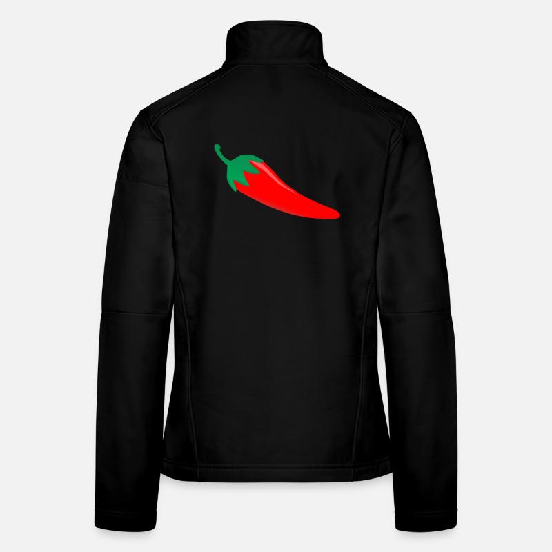Funny Hot Chilli tshirt Women's Softshell Jacket
