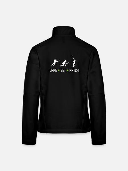 Tennis - Game Set Match - Women's Softshell Jacket - black - Back