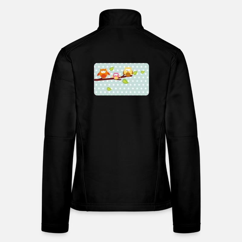 Kleine Eulen mit Sternchen mint | personalisierbar Frauen Softshelljacke