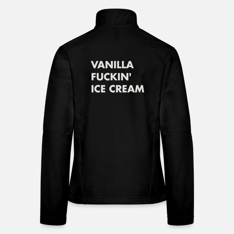 Vanille Eis - beiger Schriftzug Frauen Softshelljacke