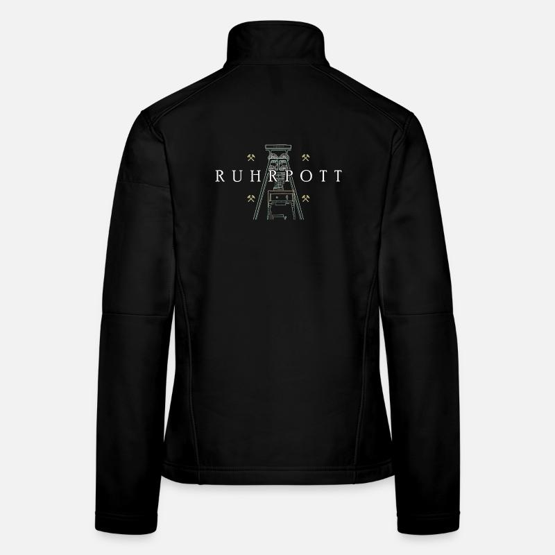 Ruhrpott, dessin à la main de la tour de la mine Prosper-Haniel Veste en tissu softshell Femme