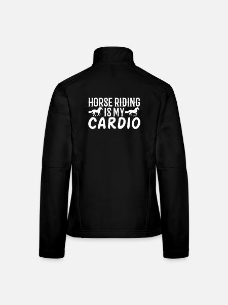 My cardio is my horse - Women's Softshell Jacket - black - Back