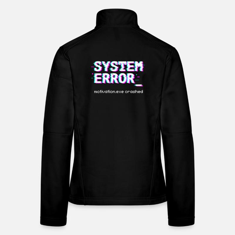Erreur système Motivation.exe plantage Veste en tissu softshell Femme
