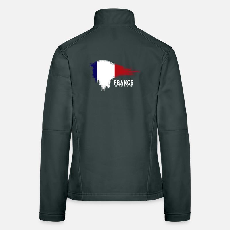Fierté du drapeau français Veste en tissu softshell Femme