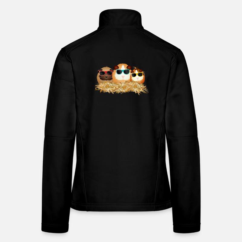 groupe de cochons d’Inde cool avec lunettes de soleil Veste en tissu softshell Femme