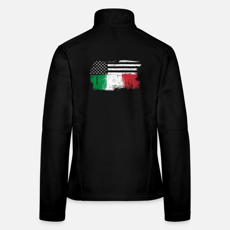 Etoiles et Fusion Tricolore Veste en tissu softshell Femme