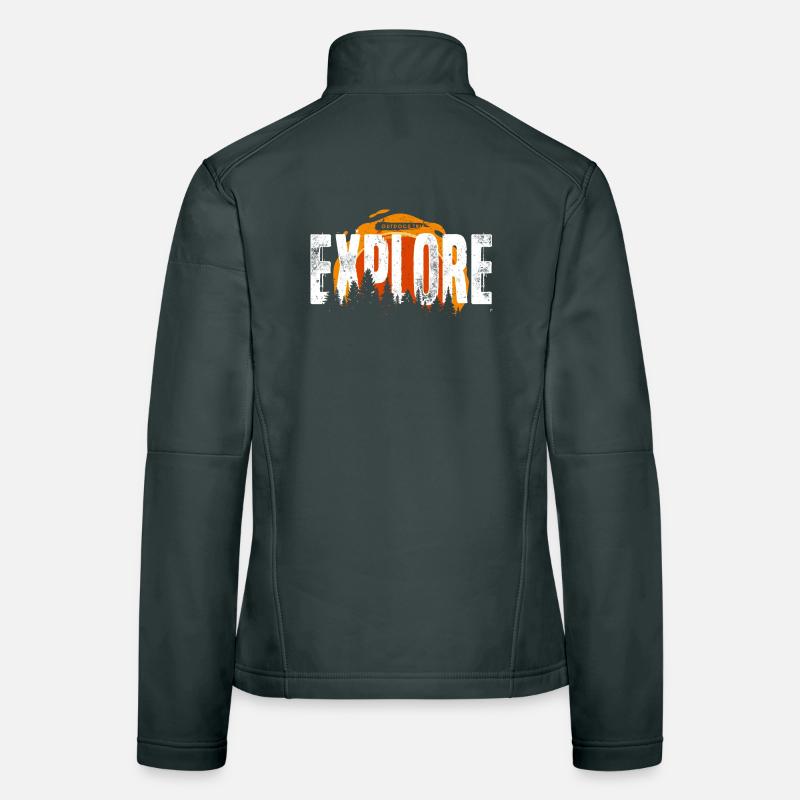 Entdecken Sie Forest Sunrise Frauen Softshelljacke