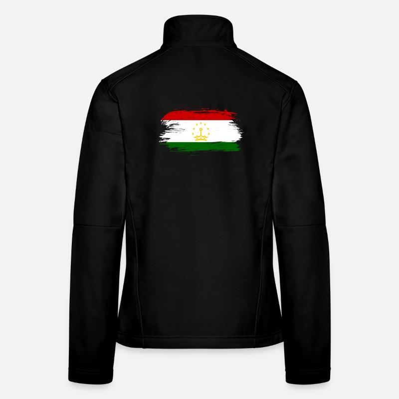Tadschikistan Flagge - Frauen Softshelljacke - Schwarz