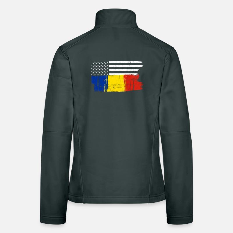 Drapeau Brush Fusion Veste en tissu softshell Femme