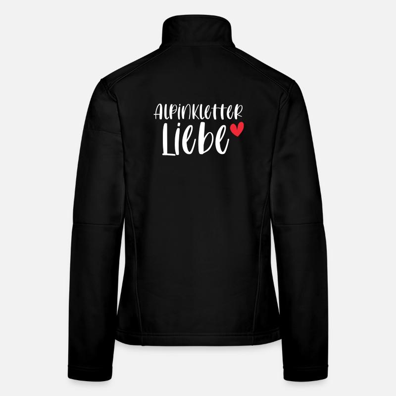 Klettern Alpinklettern Liebe Berge Geschenk Frauen Softshelljacke