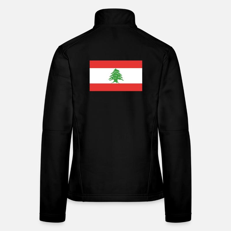 Libanon Flagge Frauen Softshelljacke