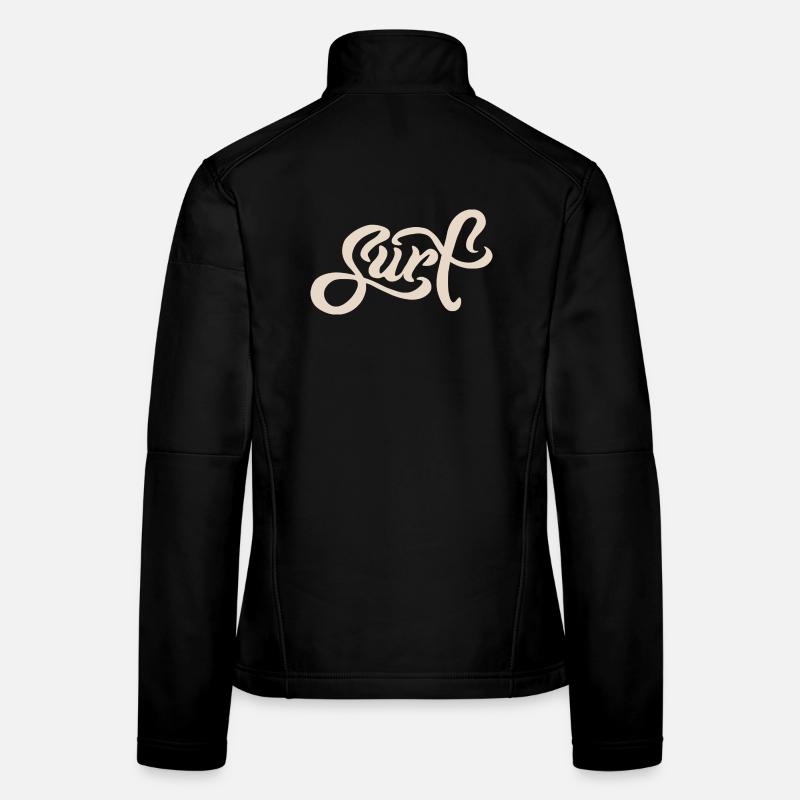 Surf Lettering Frauen Softshelljacke