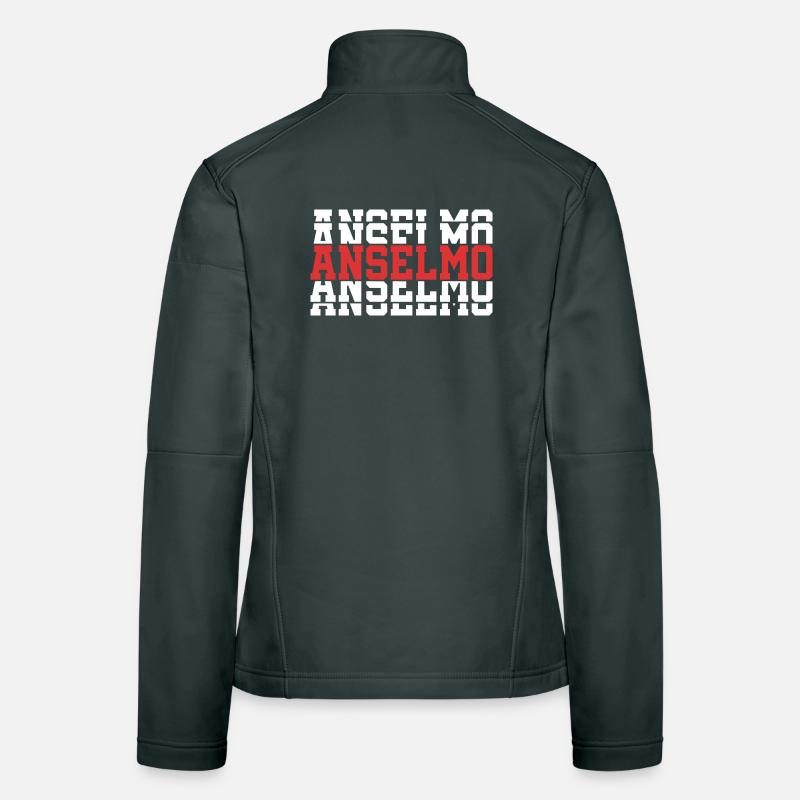 t-shirt Anselmo t-shirt gift idea stacked text Women's Softshell Jacket