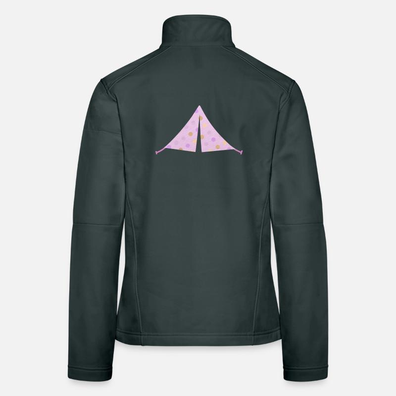 Zelt rosa Dots Punkte Camping Camper Mädchen Frauen Softshelljacke