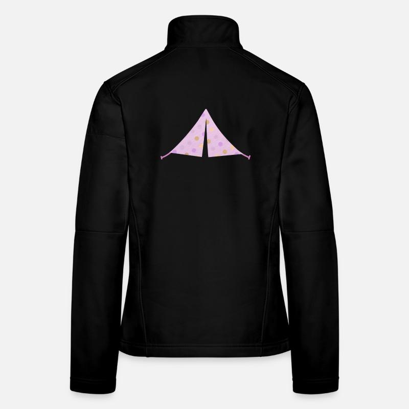 Tent Pink Dots Dots Camping Camper Girl Women's Softshell Jacket