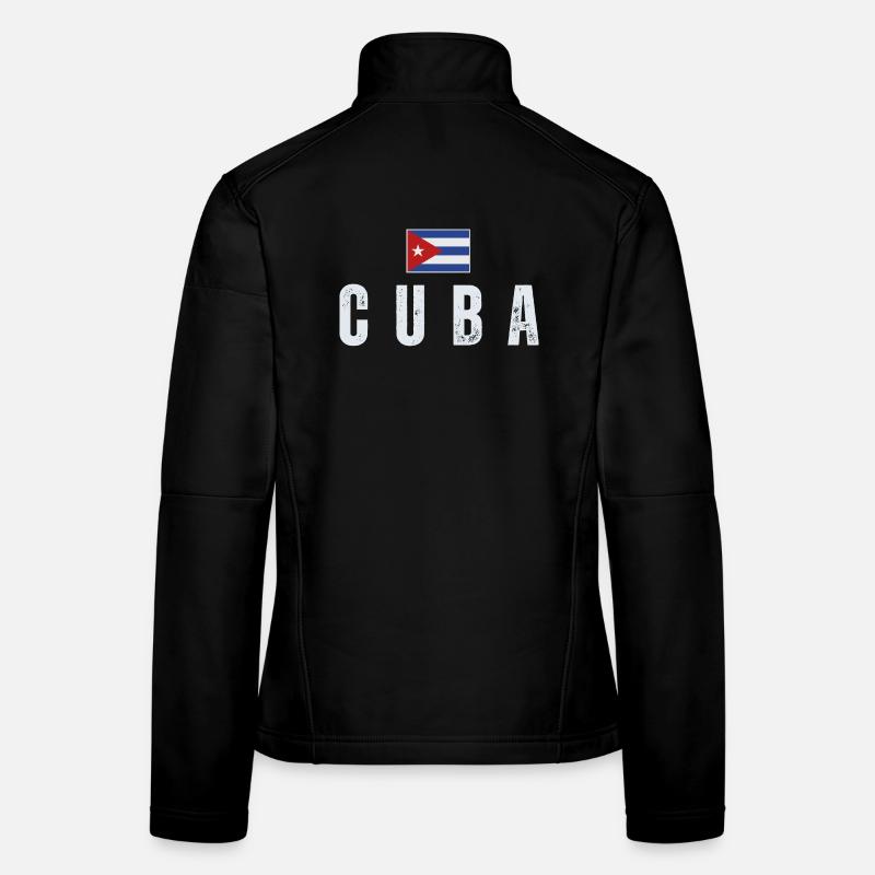 Drapeau cubain, j’adore Cuba Veste en tissu softshell Femme