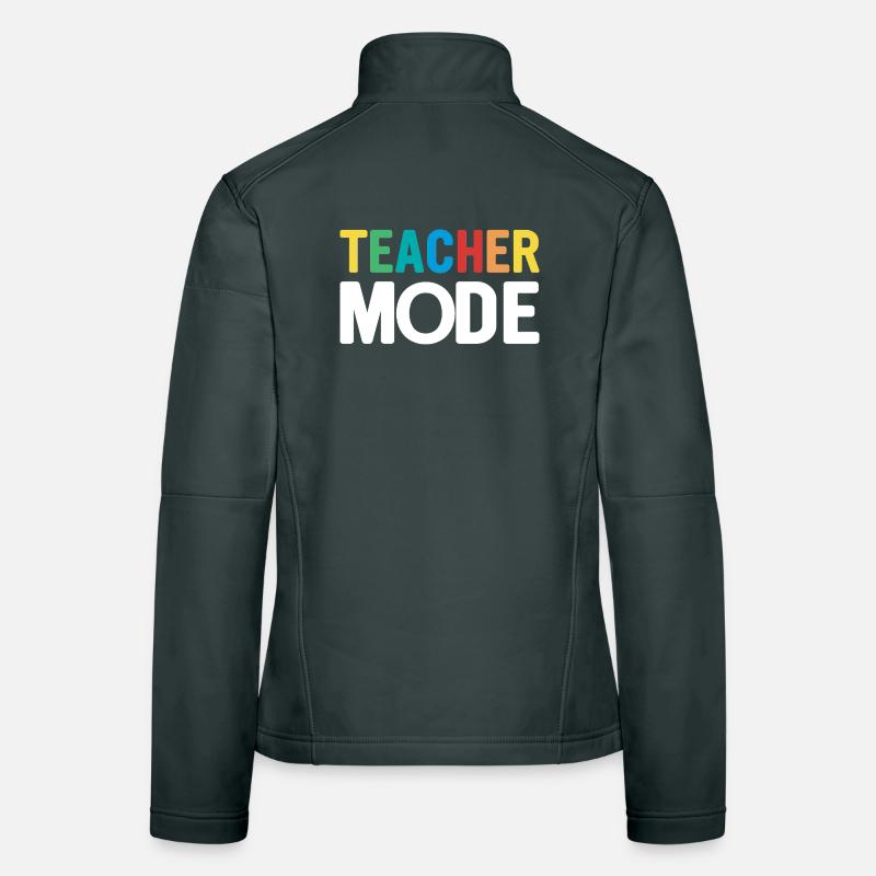 Teacher design with colorful letters Women's Softshell Jacket
