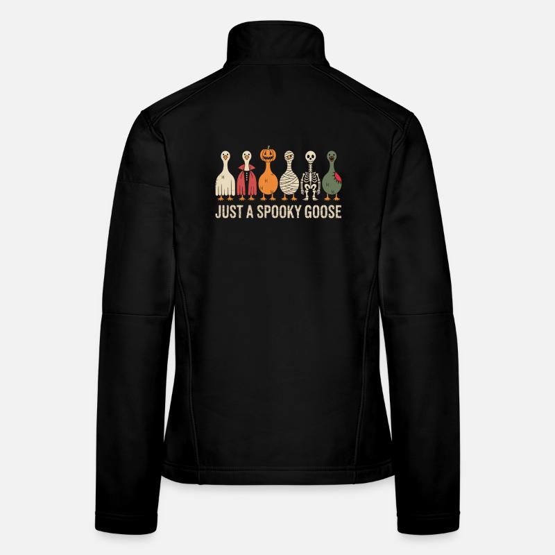 Just A Spooky Goose Halloween Vibes Women's Softshell Jacket