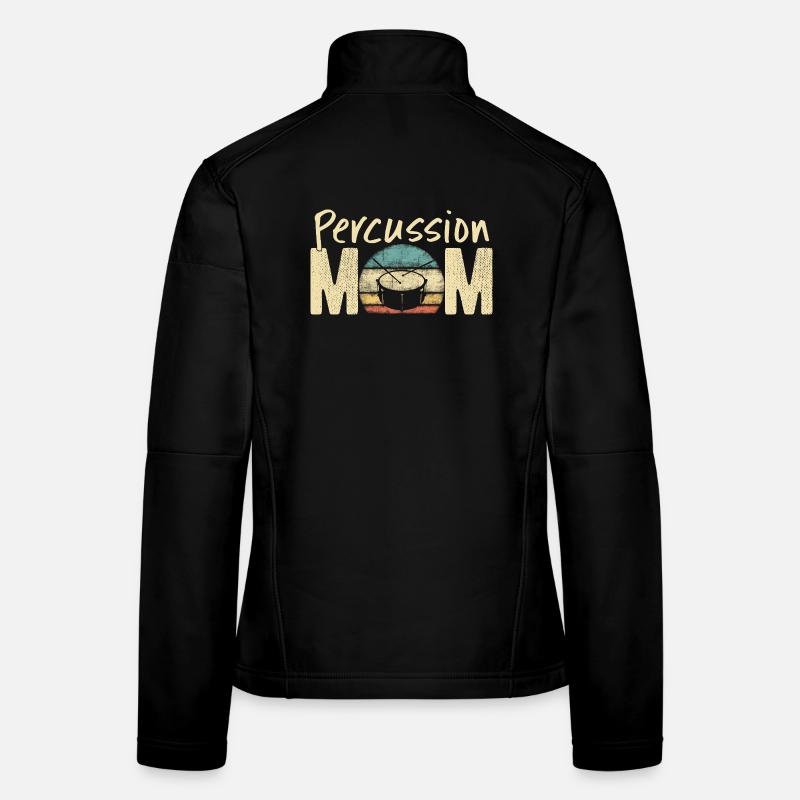 Perkussion Mama Retro Vintage Marching Band Design Frauen Softshelljacke