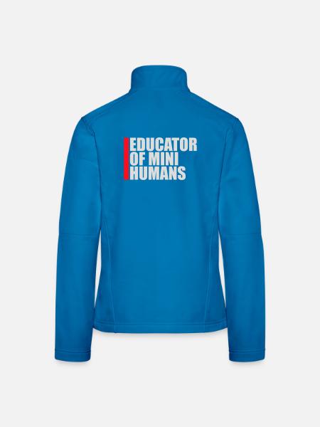 Educator Of Little Humans Lehrer Lustig Kinder - Frauen Softshelljacke - Schwarz - Hinten