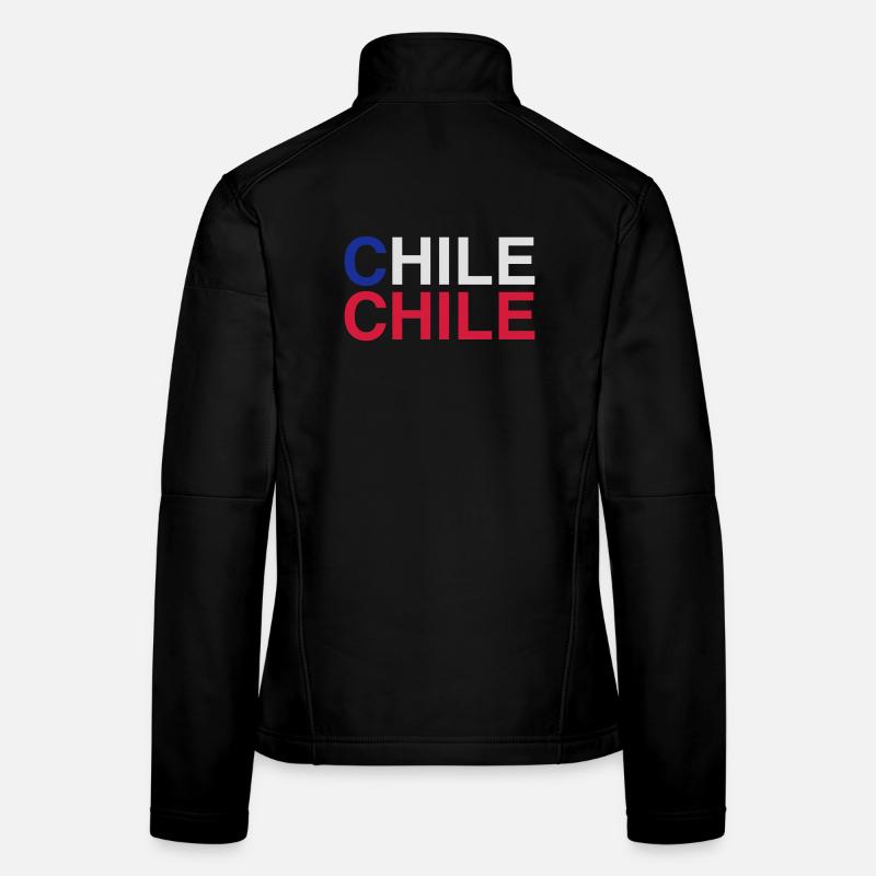 CHILE Flagge Frauen Softshelljacke